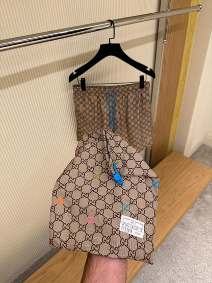 Gucci GG Supreme-print Swim Shorts