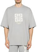 Givenchy 4G Cotton T-Shirt "Light Grey Melange" Logo Tee UAE