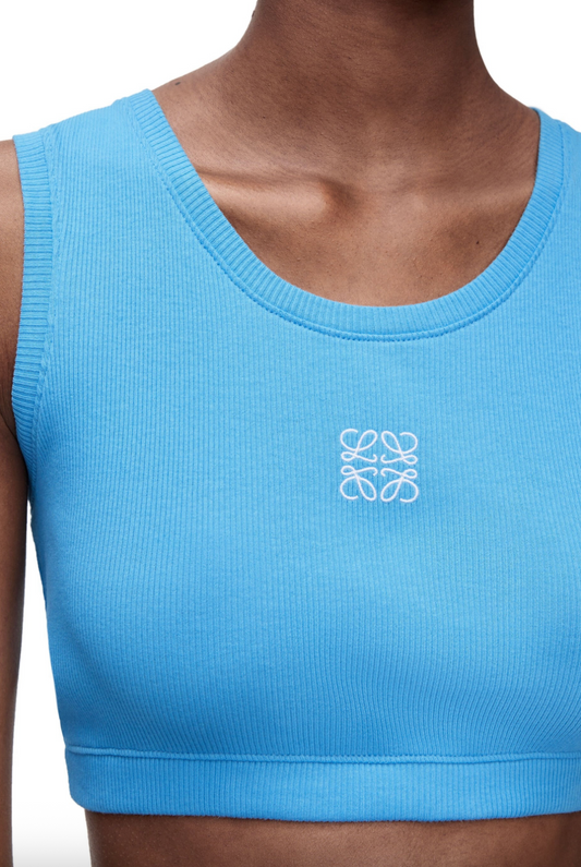 Loewe  Cropped Anagram tank top in cotton