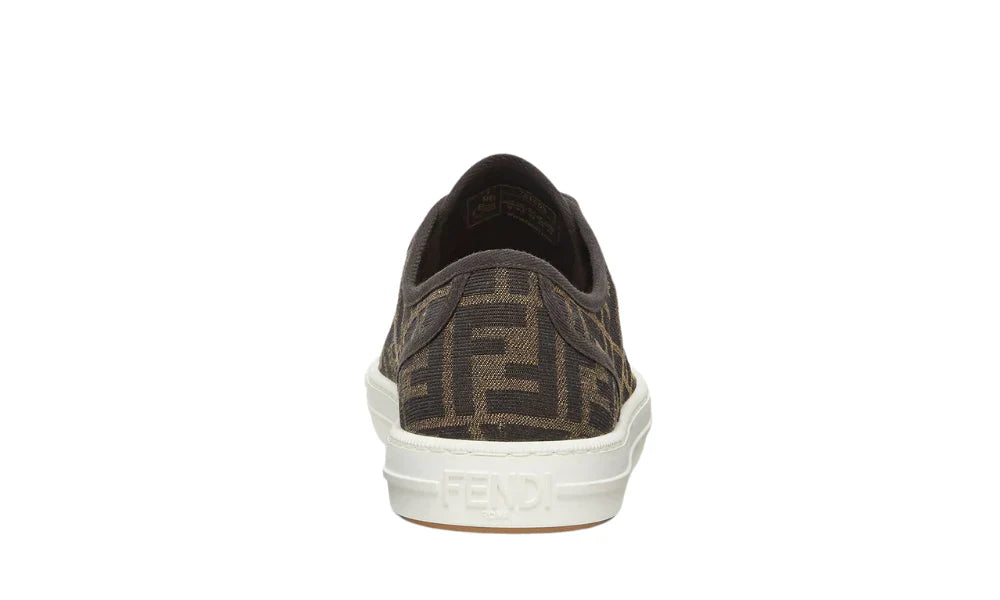 Fendi Domino "Brown Fabric" Low-Top Sneakers UAE