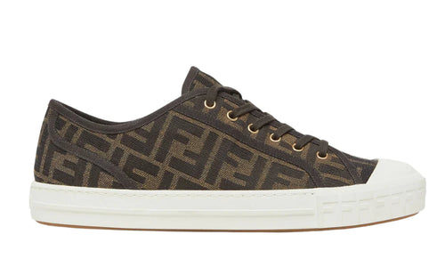 Fendi Domino "Brown Fabric" Low-Top Sneakers UAE