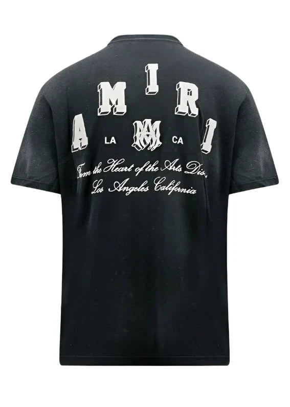 AMIRI Vintage Collegiate Logo-Print T-Shirt "Black" Retro Style Tee UAE