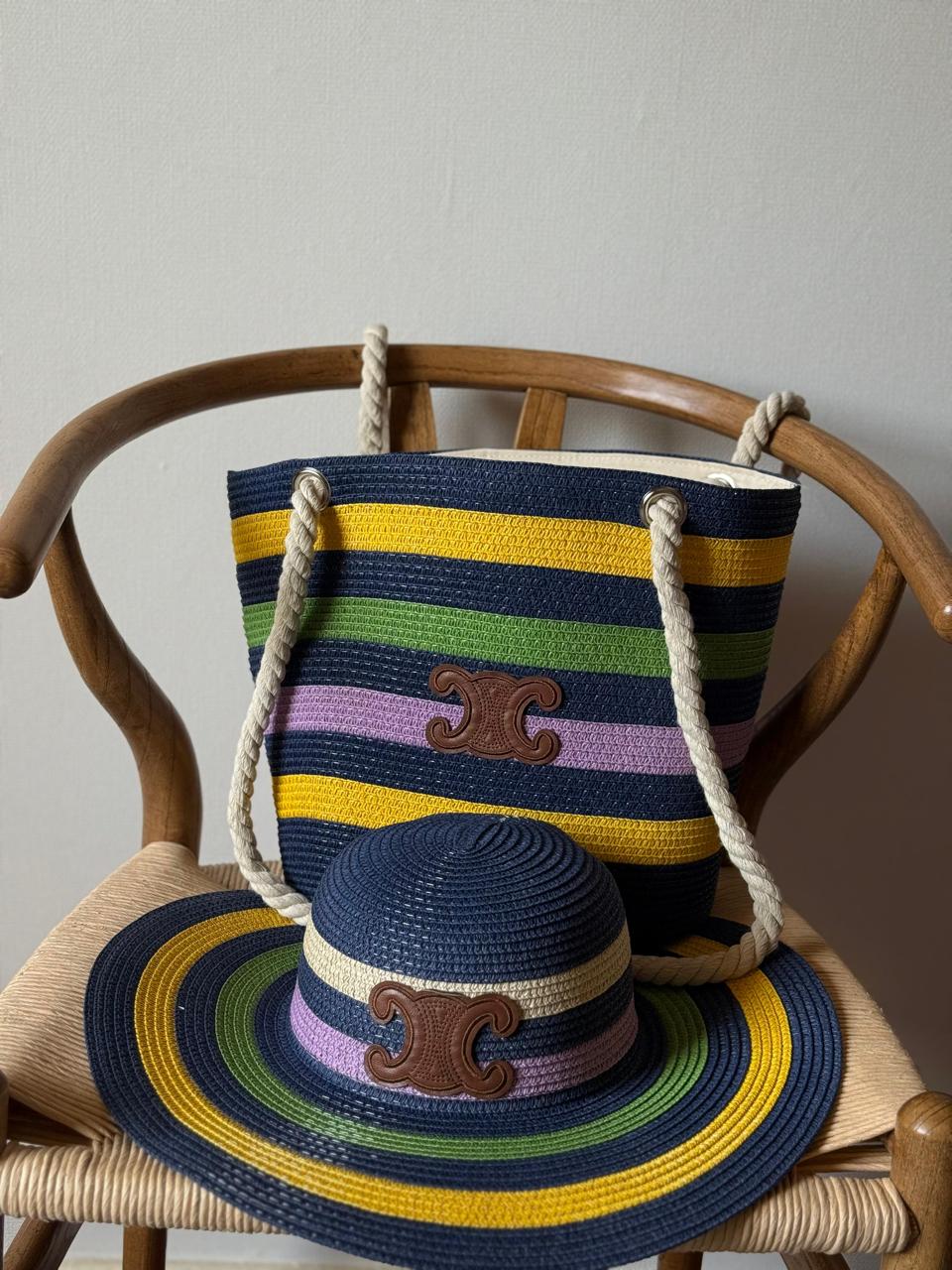 Celine bag tote & hat -beach set
