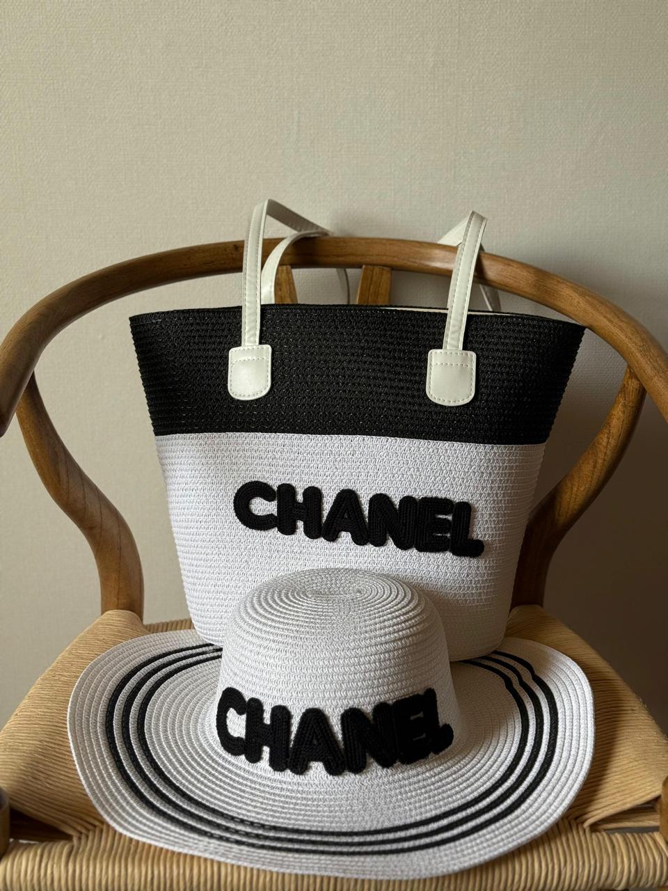 Chanel  bag tote & hat -beach set