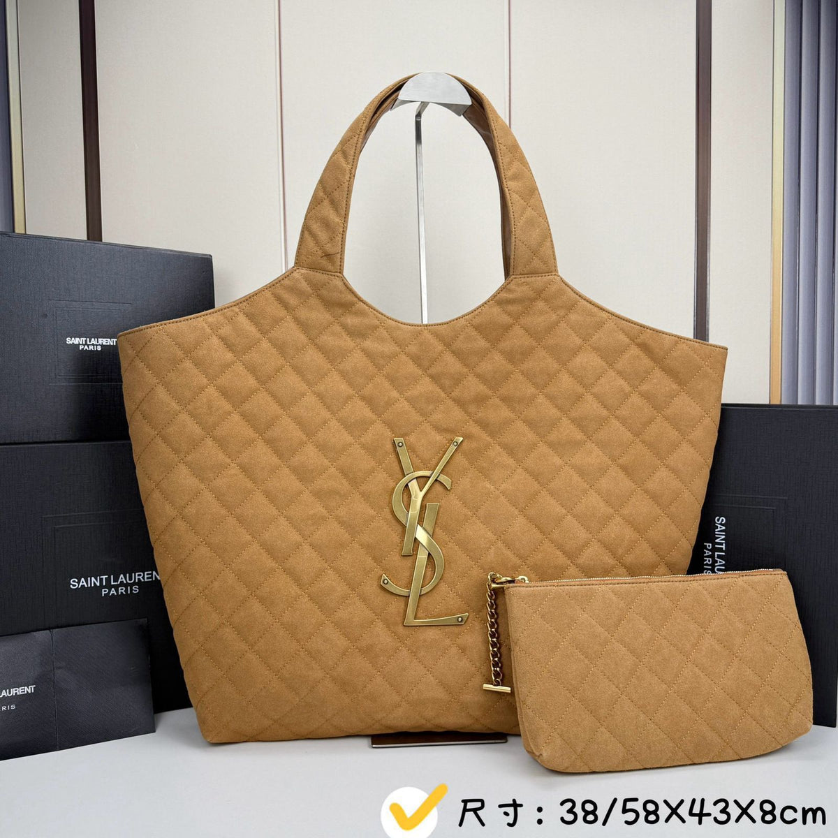 Ysl bag tote suede
