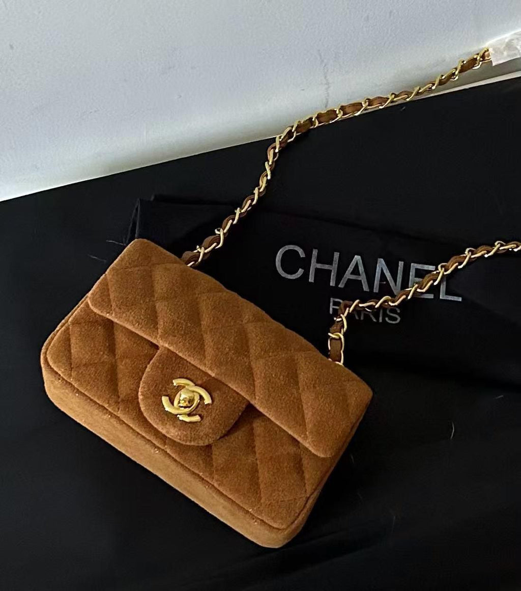 Chanel bag mini suede