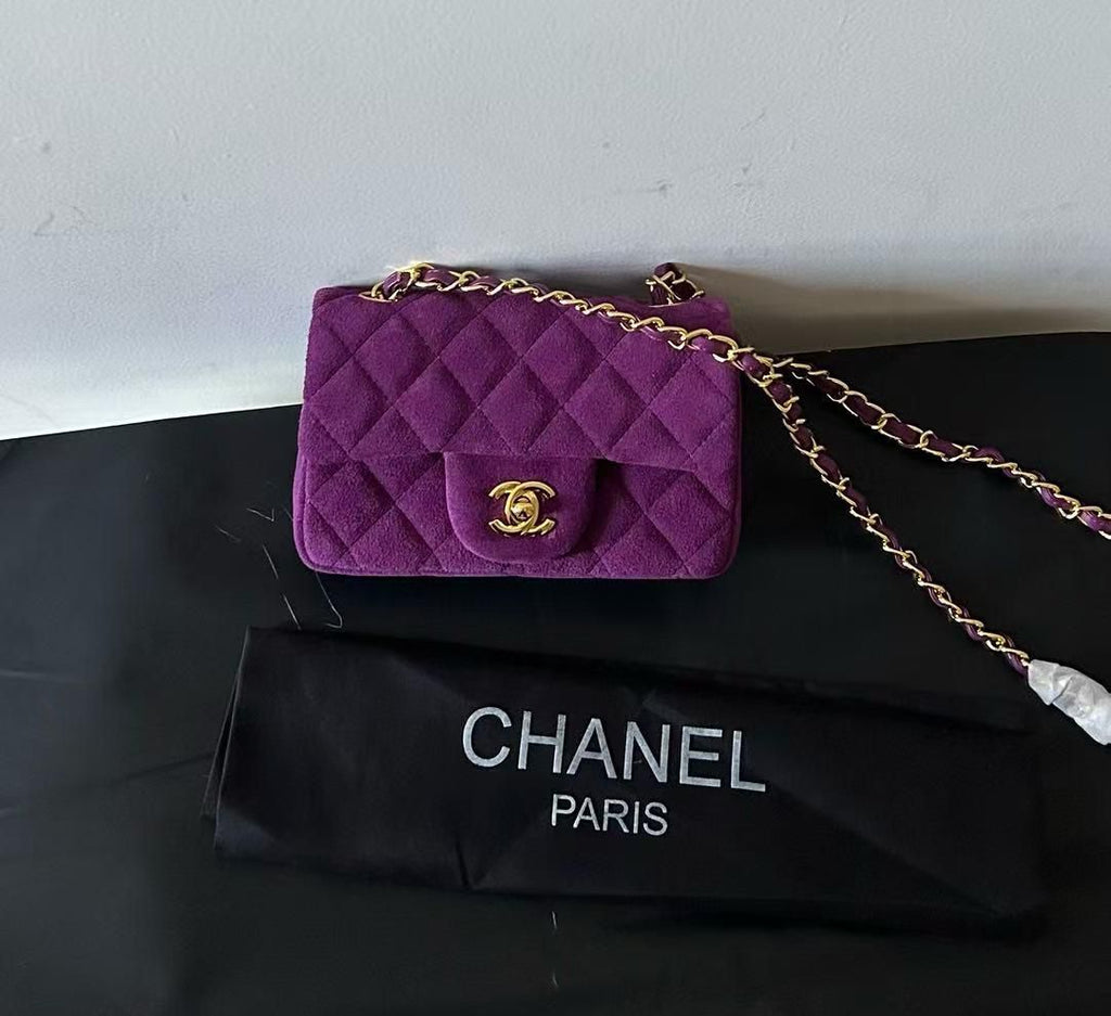 Chanel bag mini suede
