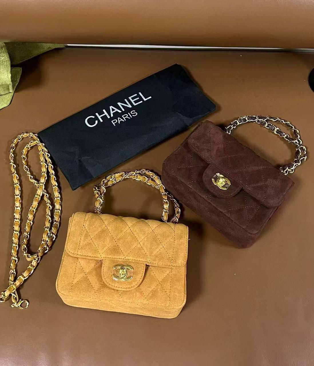 Chanel bag suede