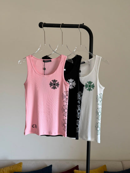 Chrome Hearts horseshoe-motif Ribbed Tank Top