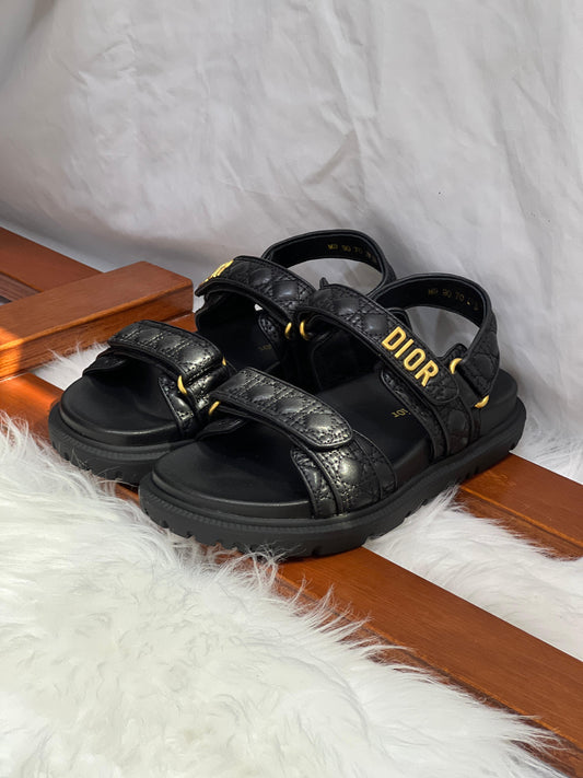 Dior Dioract Sandal Black Quilted Cannage Calfskin