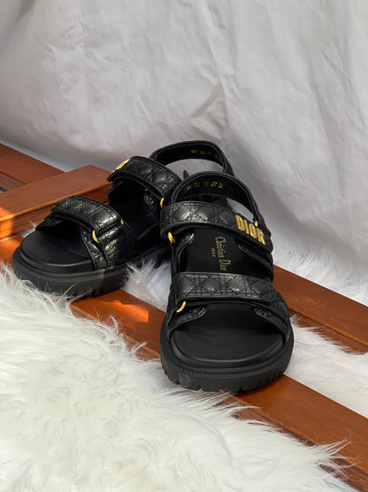 Dior Dioract Sandal Black Quilted Cannage Calfskin