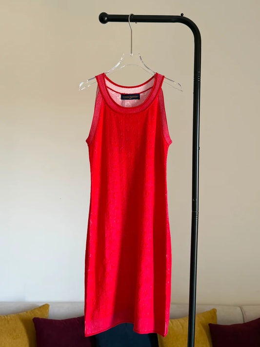 Louis Vuitton Monogram Tweed-Effect Knit Dress