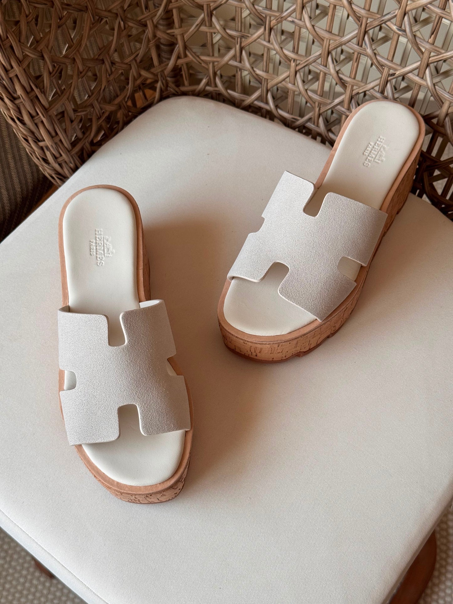 Hermes Luce 30 Sandals in Suede