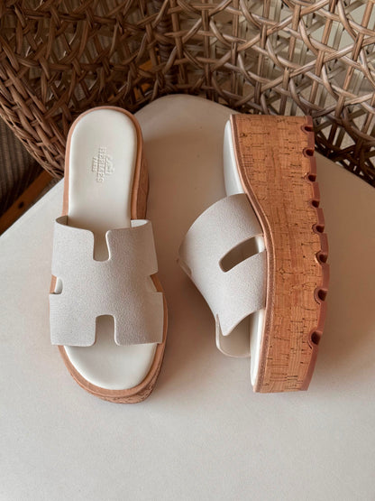Hermes Luce 30 Sandals in Suede