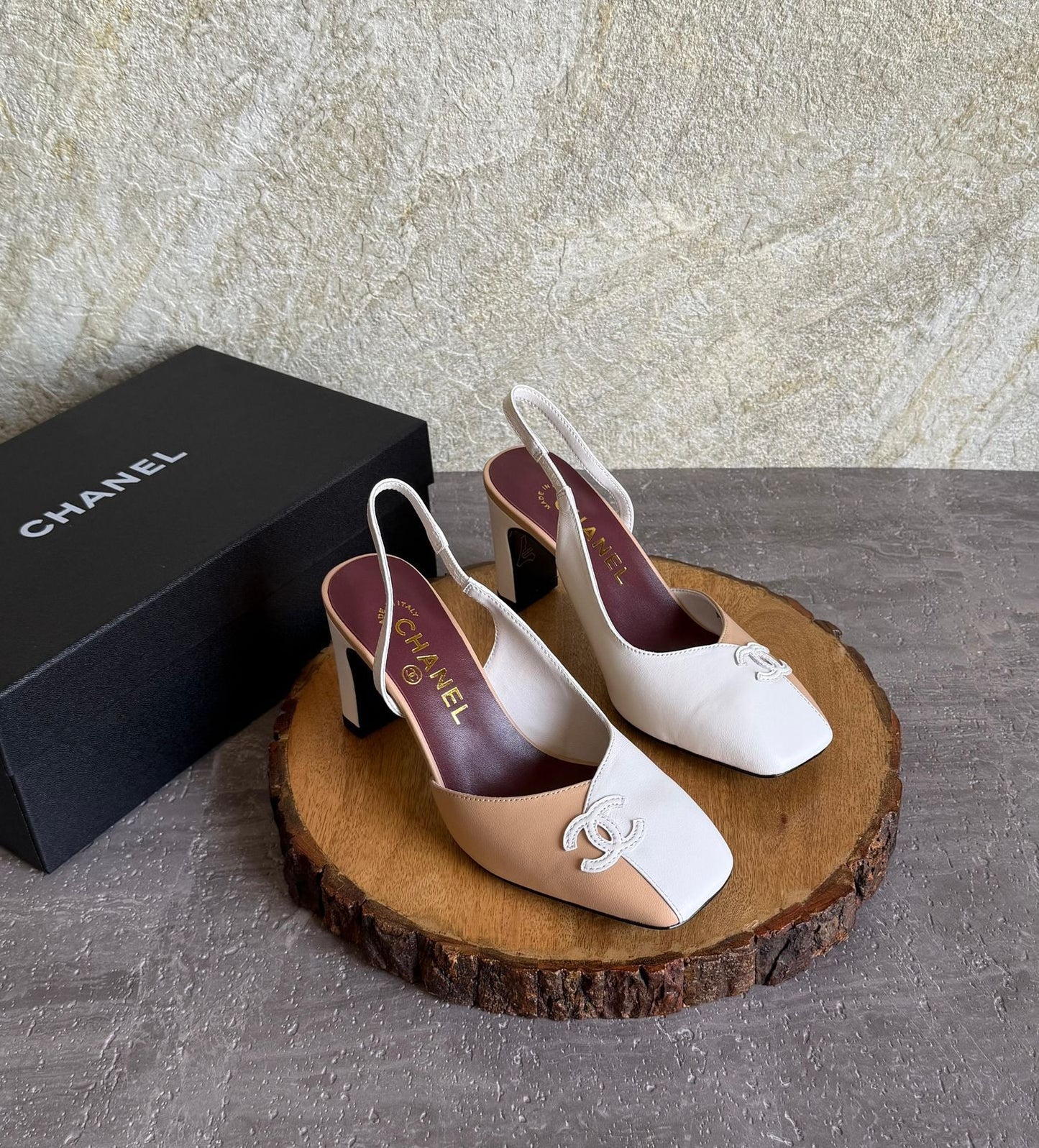 Chanel Slingbacks in Lambskin and Patent