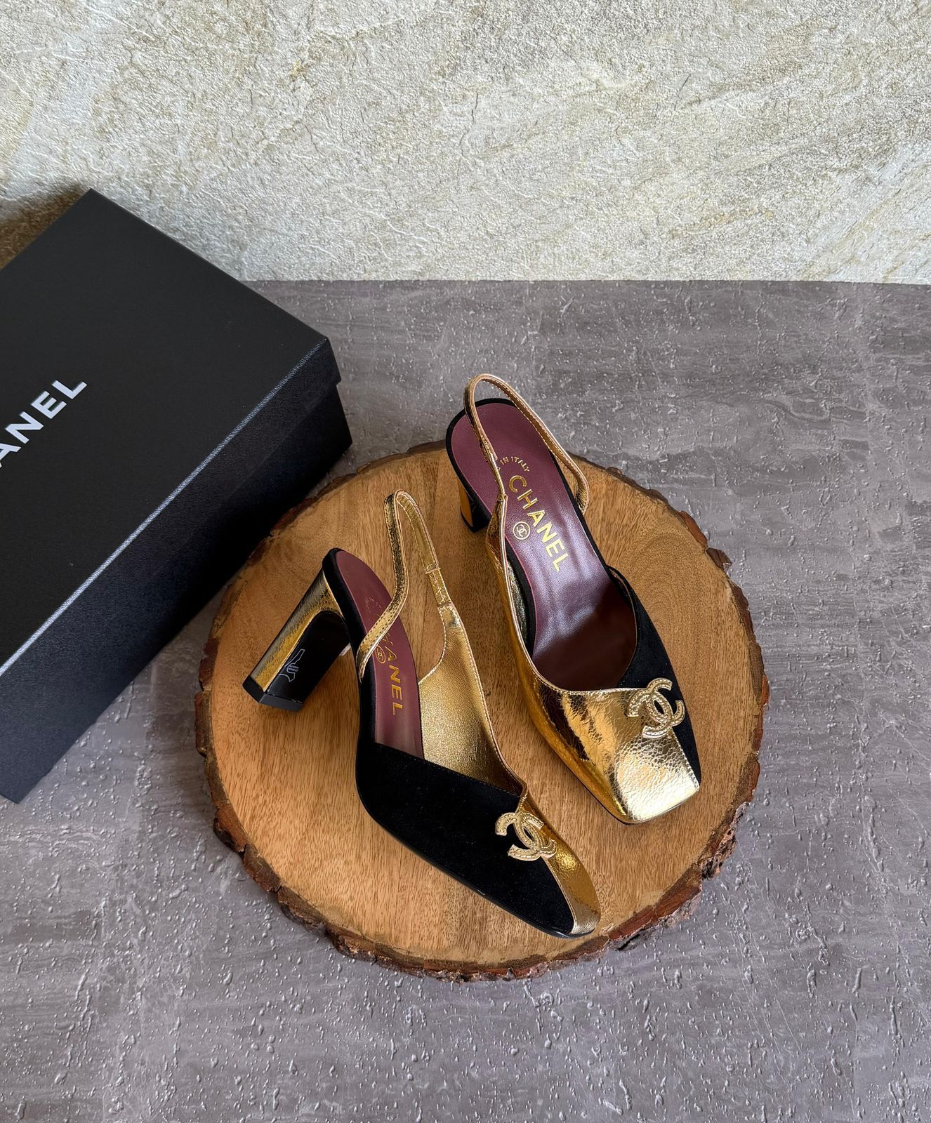 Chanel Slingbacks in Lambskin and Patent