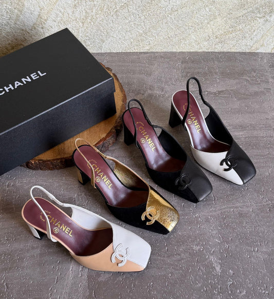 Chanel Slingbacks in Lambskin and Patent