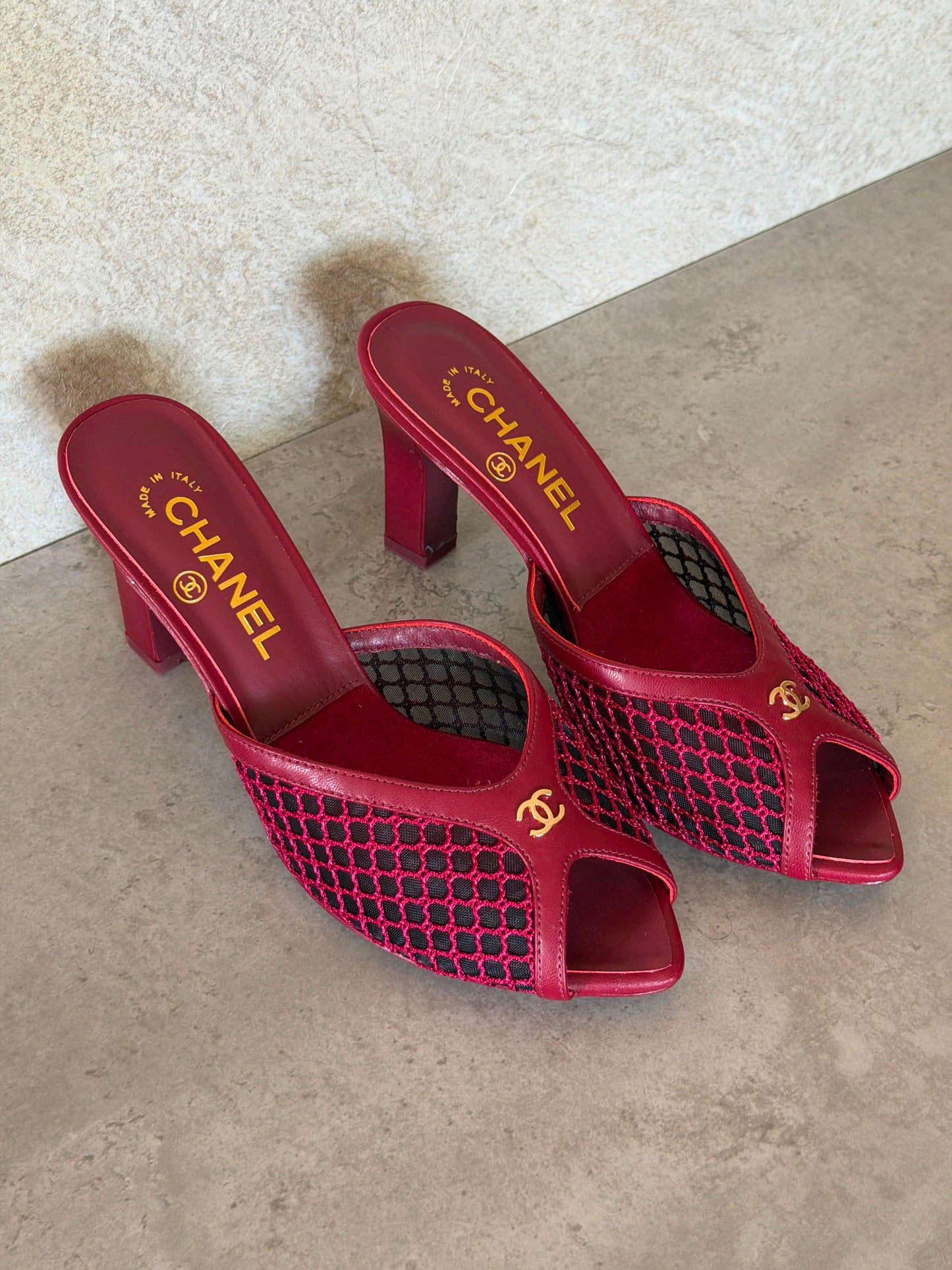 Chanel Mules in Mixed Fibers Cotton & Lambskin