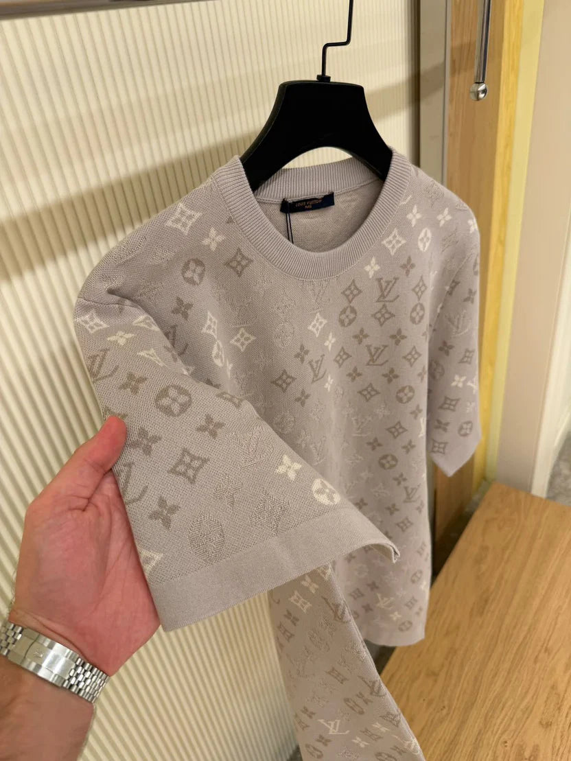 Lv Monogram Short-Sleeved Crewneck