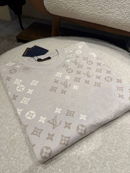 Lv Monogram Short-Sleeved Crewneck