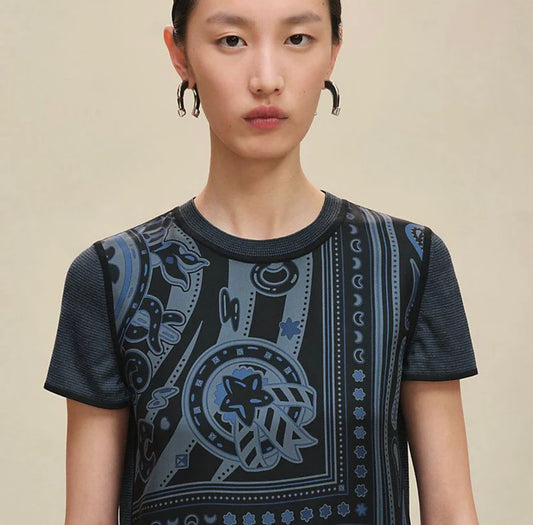 Hermes ETRO paisley-print T-shirt