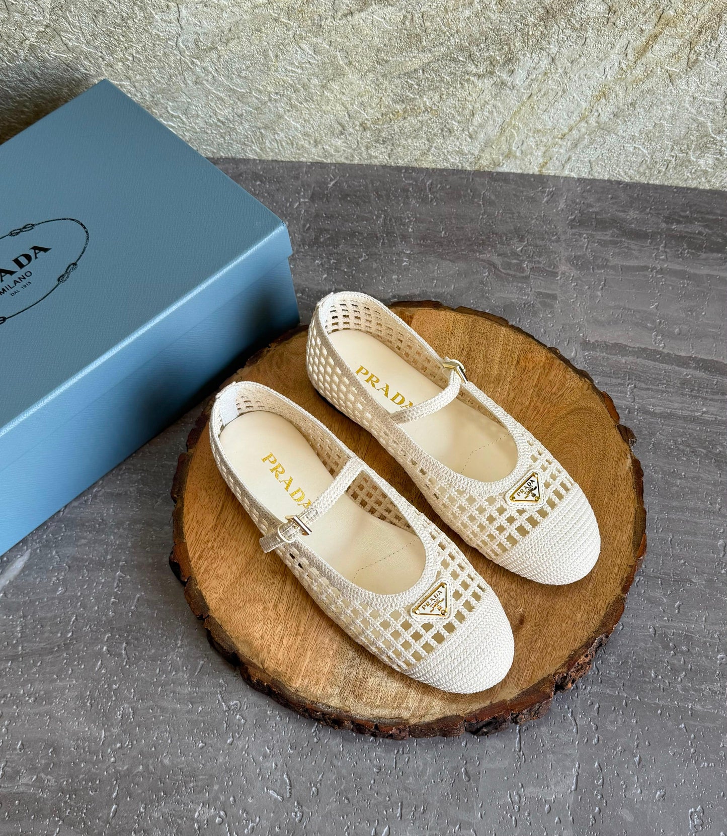 Prada Crochet ballerinas
