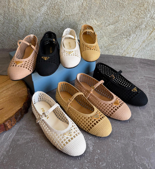 Prada Crochet ballerinas