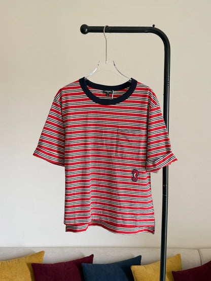 Chanel stripped T-SHIRT Red