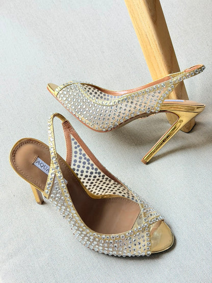 Aquazzura Crystal Lover 75 sandals