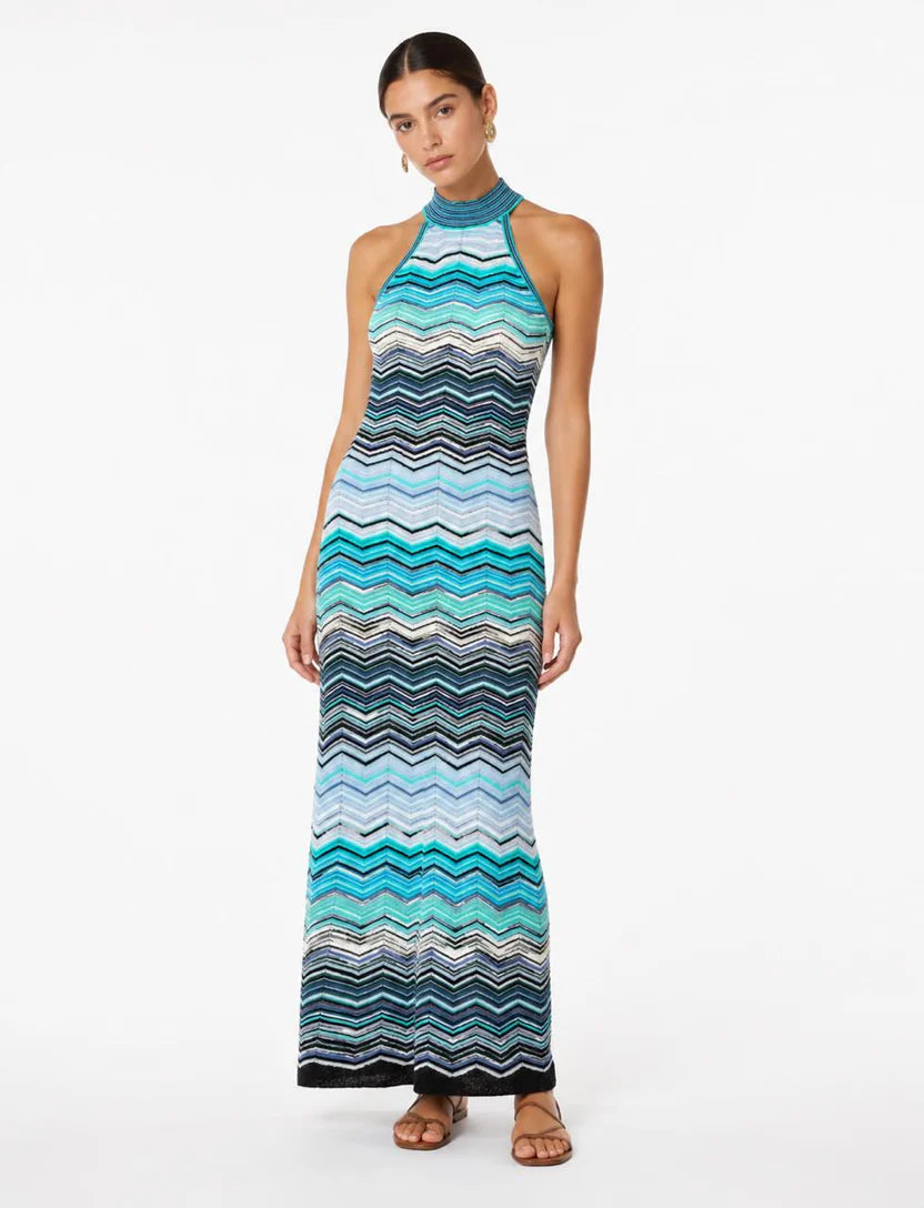 Missoni zigzag-knit Halterneck Dress b