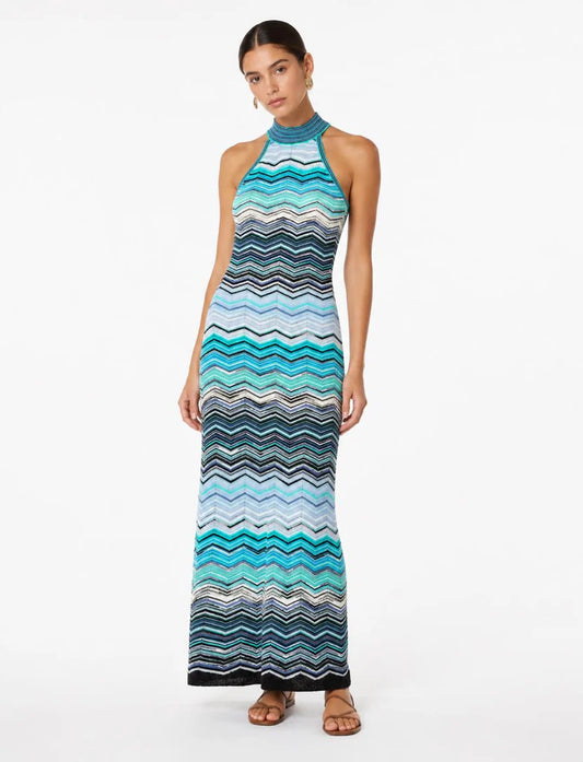 Missoni zigzag-knit Halterneck Dress b