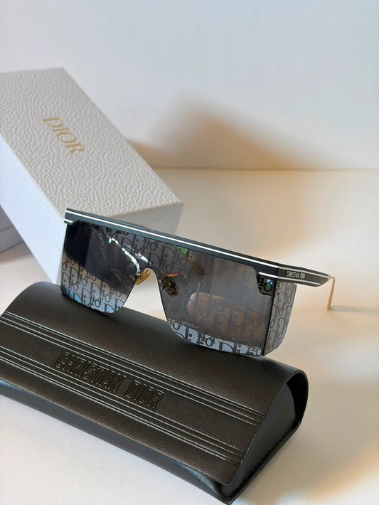 Dior Navy Blue DiorClub M1U Oblique Mask Shield Sunglass