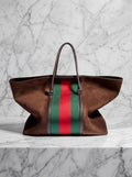 Gucci bag tote - brown suede