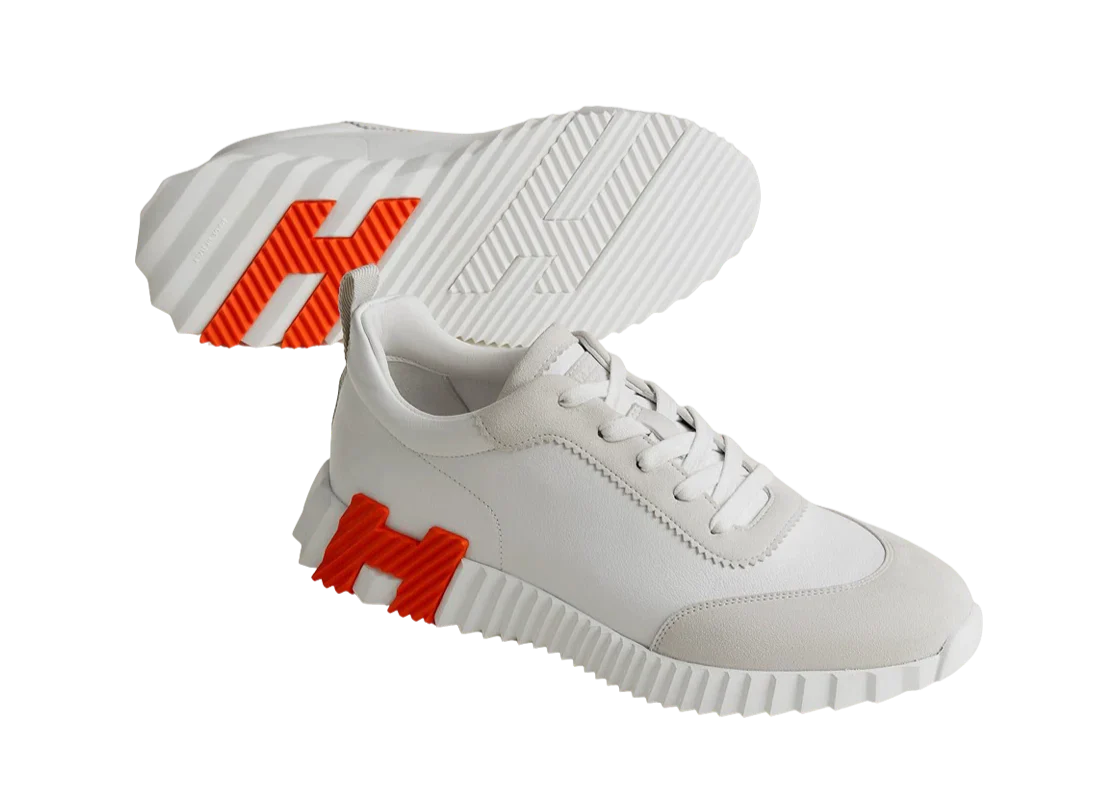 Hermes Bouncing Sneaker "White Red" Luxury Contrast Sneakers UAE