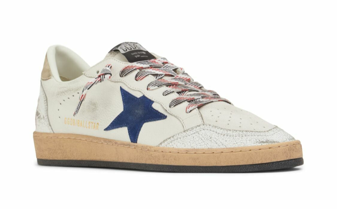 Golden Goose Ballstar "White Navy Blue" Premium Casual Sneakers UAE