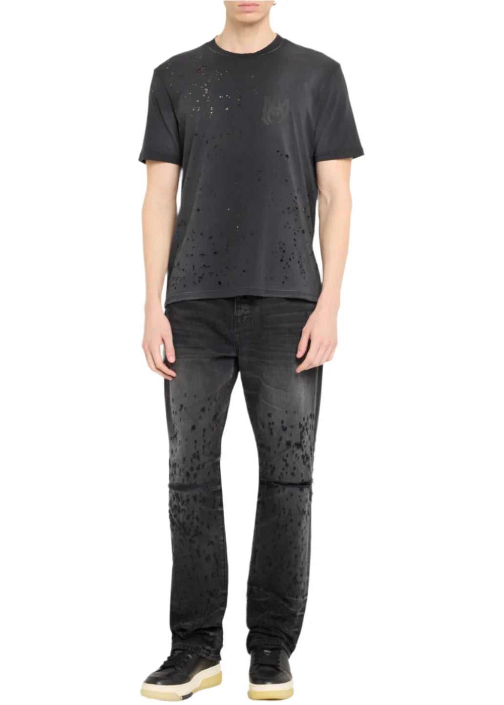 Amiri Faded Jersey Shotgun T-Shirt Vintage Style Tee UAE