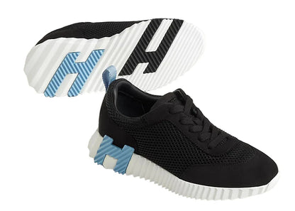 Hermes Bouncing Sneakers "Black Mesh" Breathable Mesh Sneakers UAE