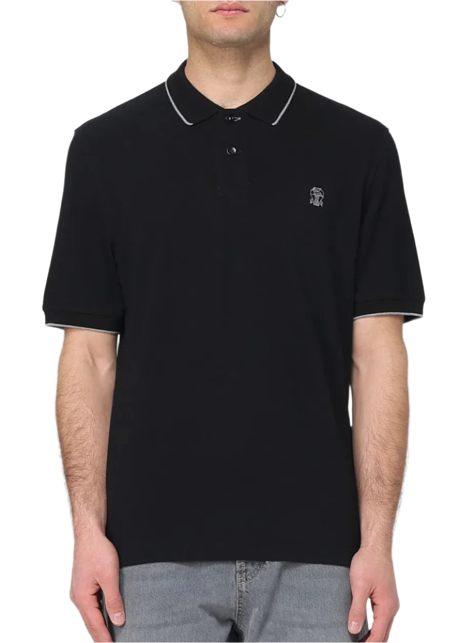 Brunello Cucinelli Polo Shirt Men "Black" Luxury Polo UAE
