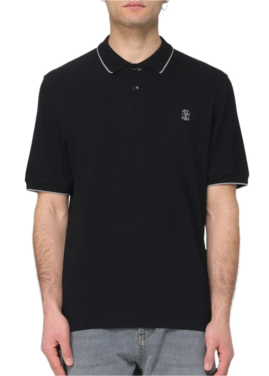 Brunello Cucinelli Polo Shirt Men "Black" Luxury Polo UAE