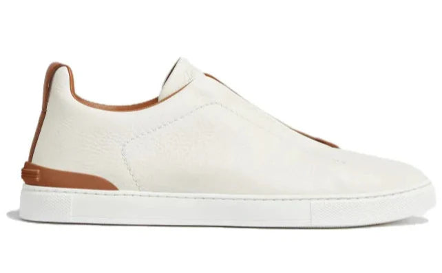 Zegna Triple Stitch Leather Sneakers