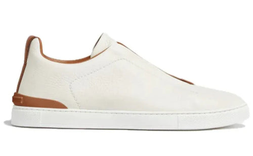 Ermenegildo Zegna Triple Stitch "Off-White Deerskin" Luxury Sneakers UAE