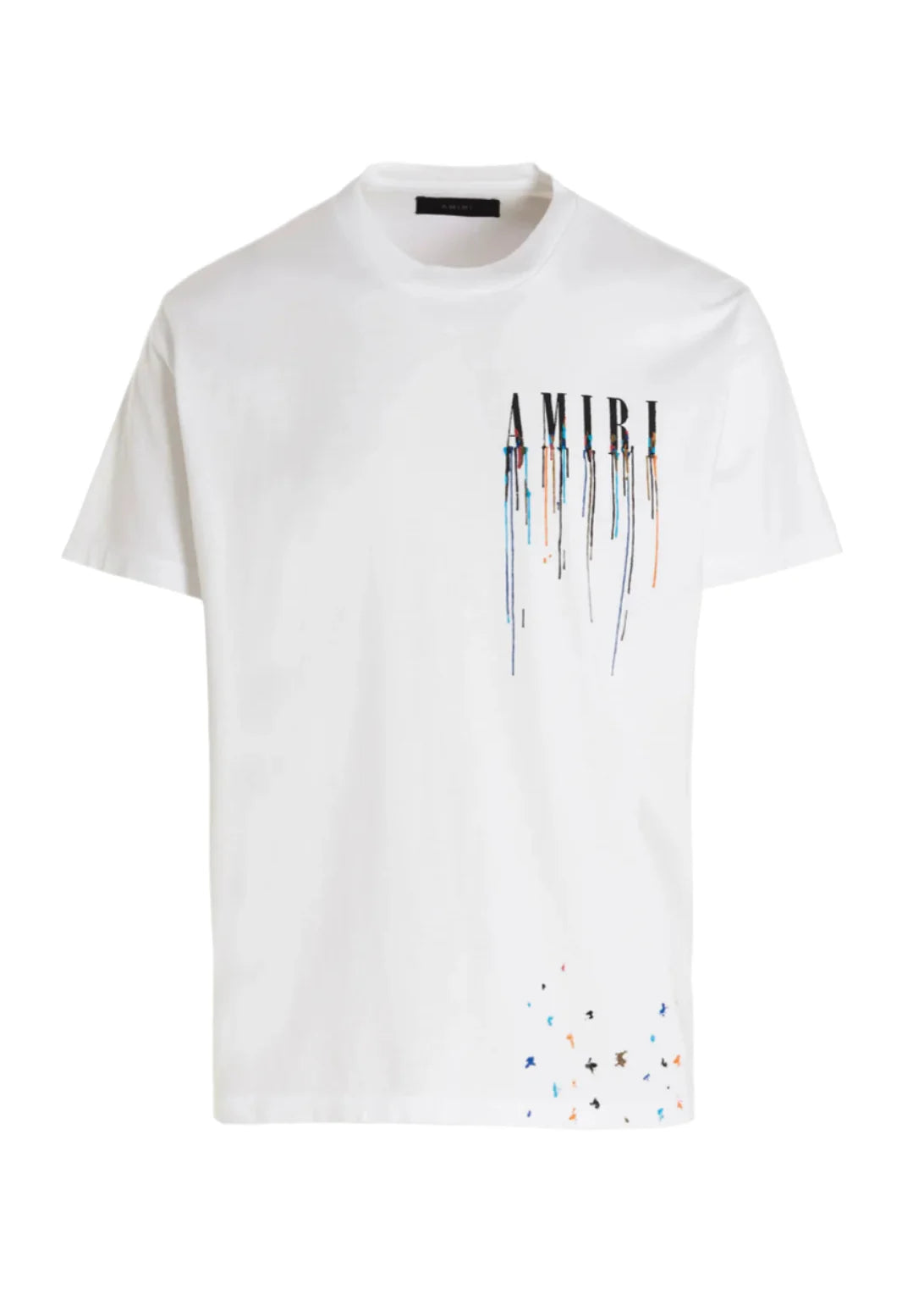 Amiri White Paint Drip Logo Crewneck T-Shirt Premium Logo Tee UAE
