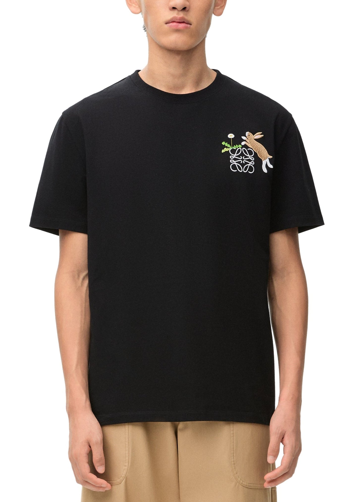 Loewe Relaxed Fit Cotton T-Shirt Minimal Designer Tee UAE