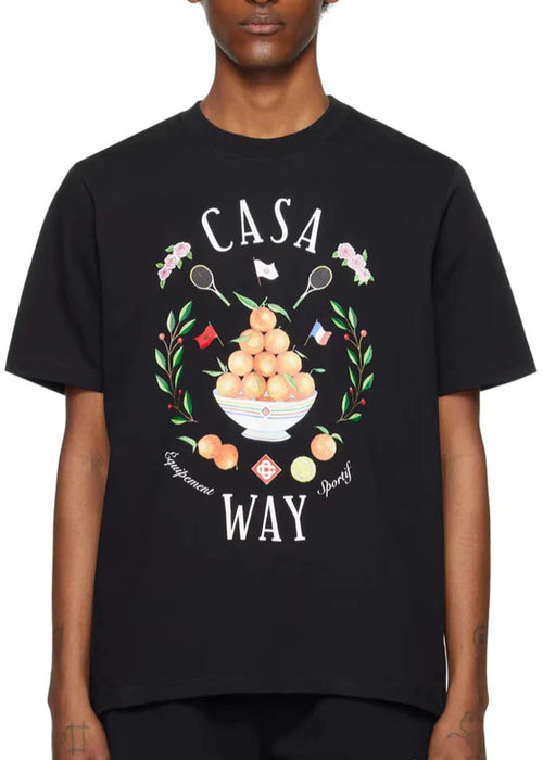 Casablanca Casa Way Graphic-Print T-Shirt "Black" Luxury Print Tee UAE