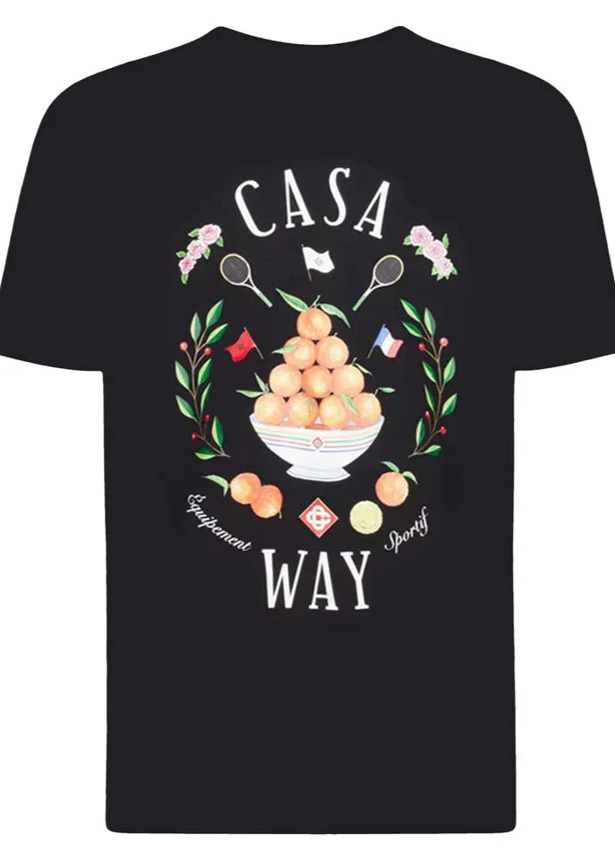 Casablanca Casa Way Graphic-Print T-Shirt "Black" Luxury Print Tee UAE