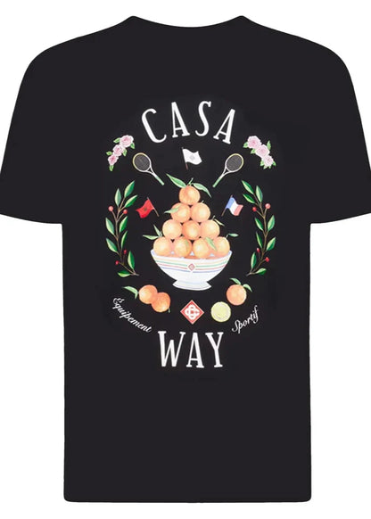 Casablanca Casa Way Graphic-Print T-Shirt "Black" Luxury Print Tee UAE