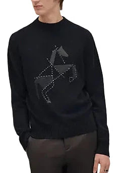 Hermès Cashmere Cheval Tangram "Navy Blue" Luxury Cashmere Sweater UAE