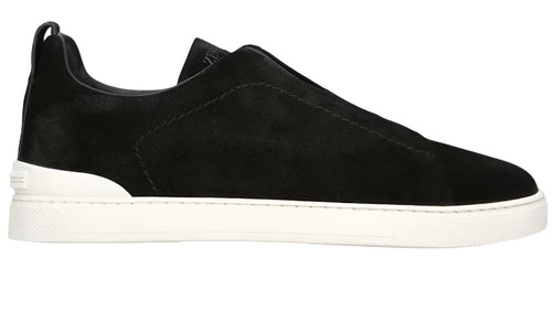 Zegna Triple Stitch Panelled Suede Low-Top Trainers Designer Trainers UAE