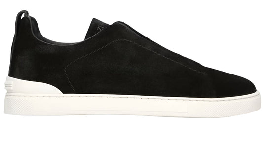 Zegna Triple Stitch Panelled Suede Low-Top Trainers Designer Trainers UAE