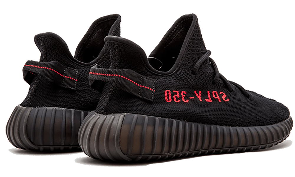 Adidas Yeezy Boost 350 V2 "Black Red" Contrast Sole Sneakers UAE